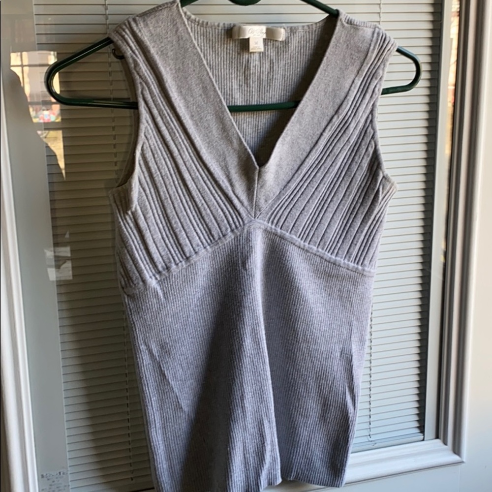 Gray sweater blouse